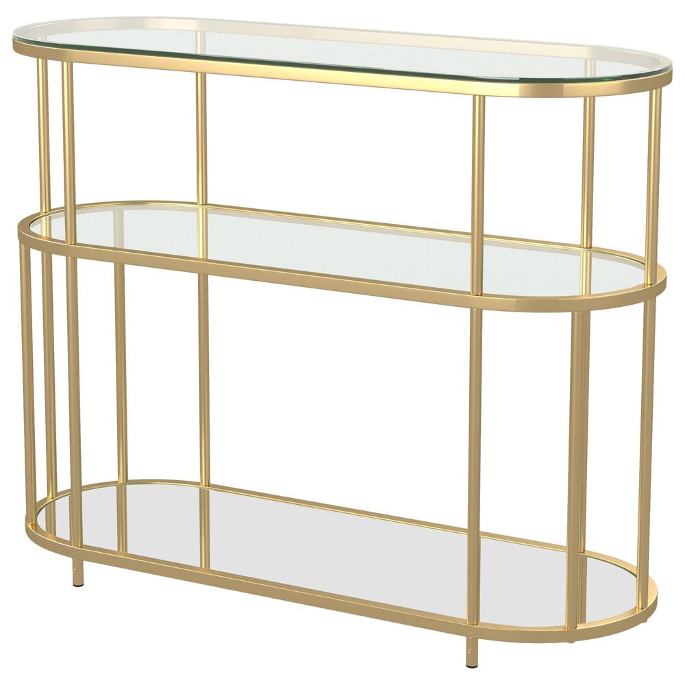 Furniture of America Vang Console Table in Gold, , large