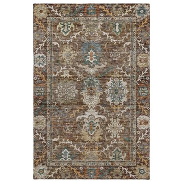 Dalyn Rug Company Silk Road Chocolate, Ivory, Gold, Copper, Blue, Teal and Mocha 10" x 14" Area Rug, , large