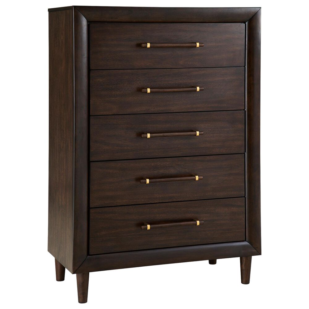 Ashley Dantenton 5 Drawer Chest in Merlot, , large