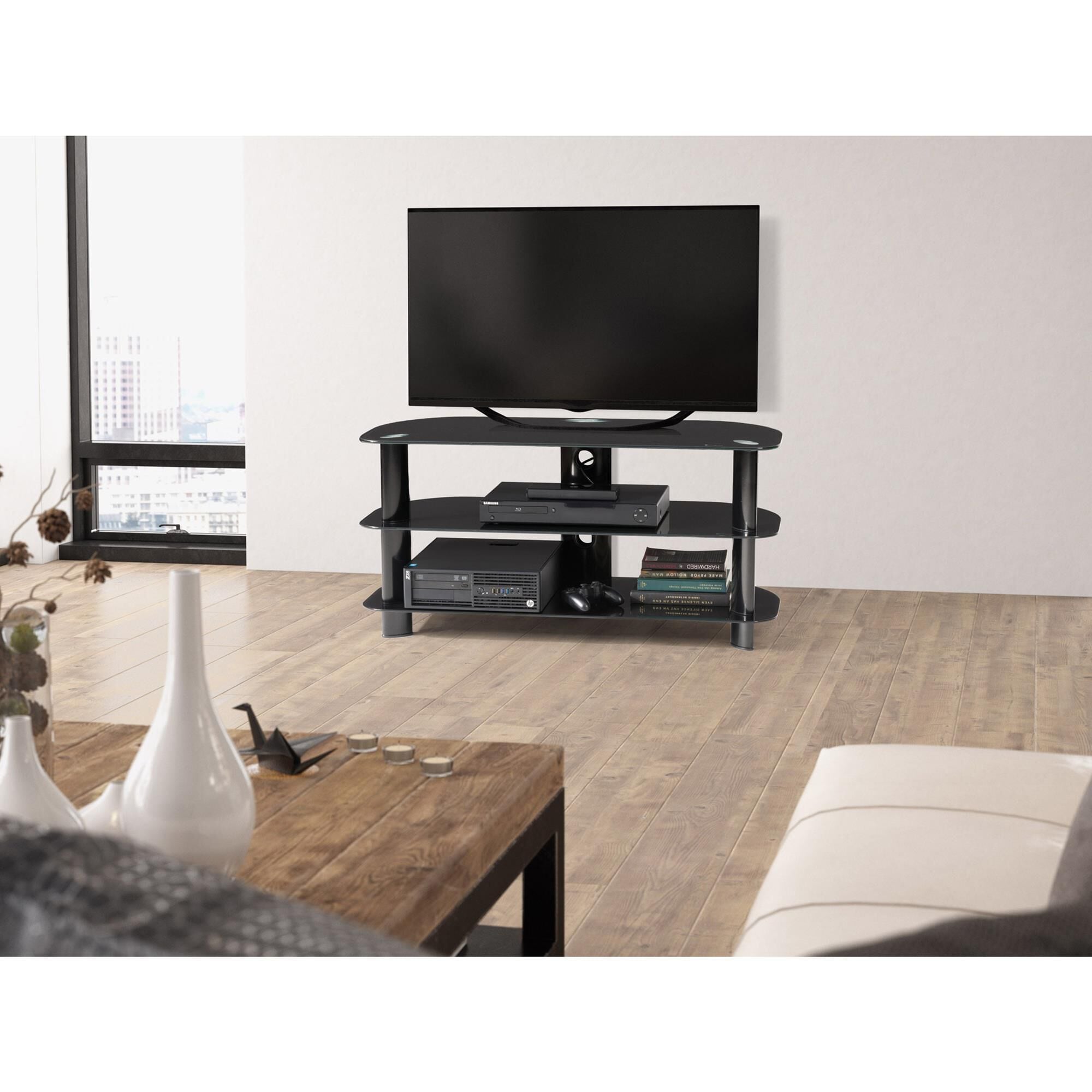 Corliving laguna satin online black tv stand