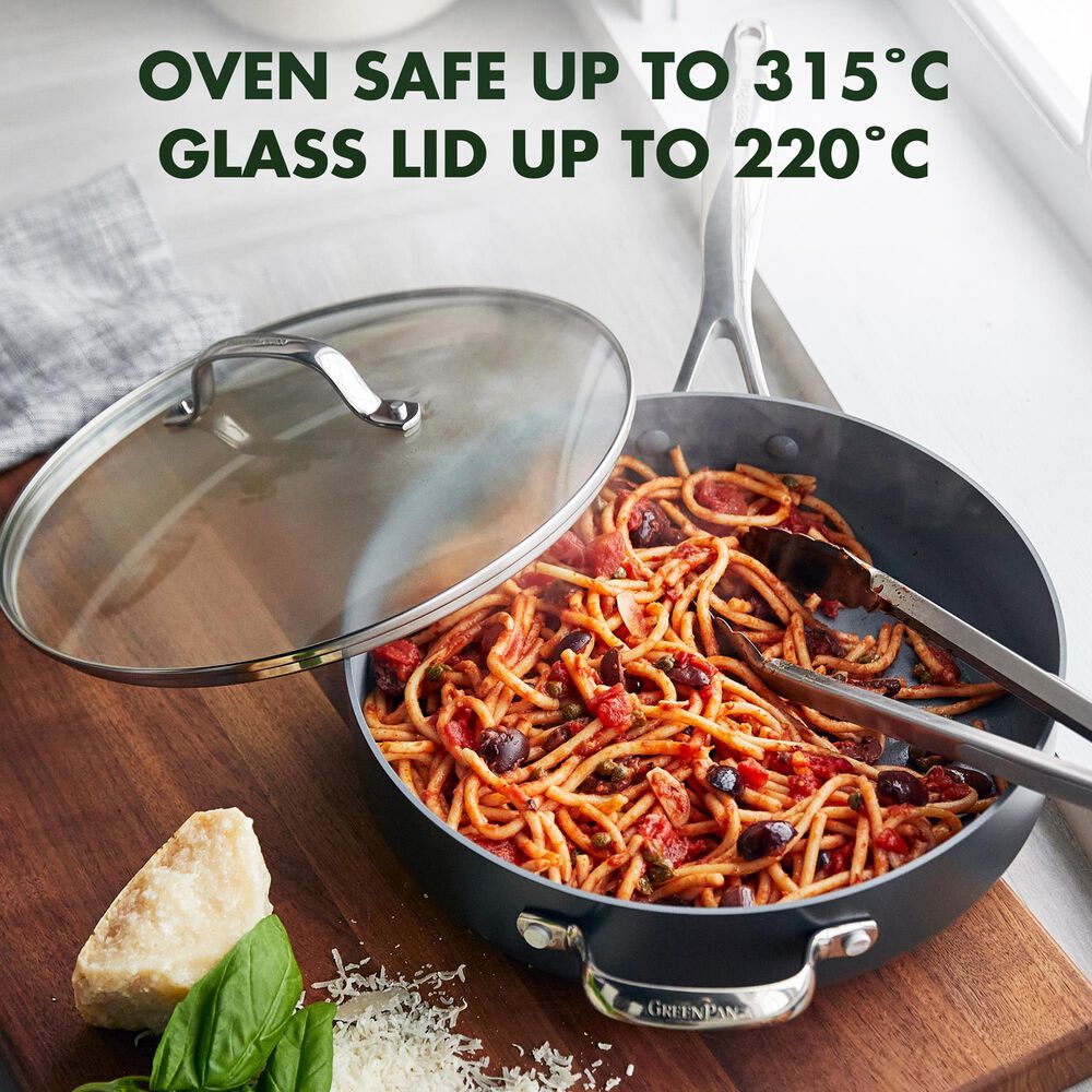 Green Pan Valencia Pro 4.5-Quart Nonstick Covered Saute Pan with Helper Handle in Grey, , large