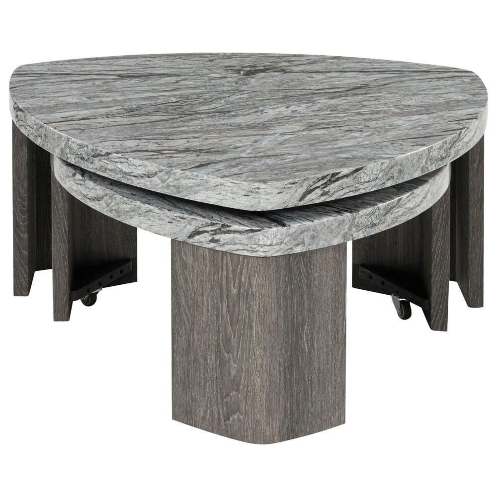 Ashley Surmour Stacked Cocktail Table in Gray and Brown, , large