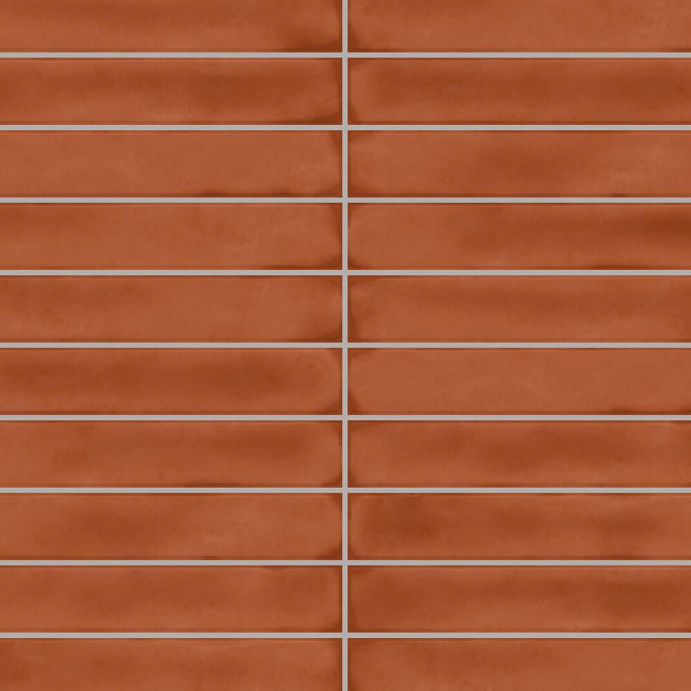 Dal-Tile Artcrafted Cotto 1&quot; x 6&quot; Straight Joint on 11.5&quot; x 9.75&quot; Glazed Ceramic Mosaic Sheet, , large