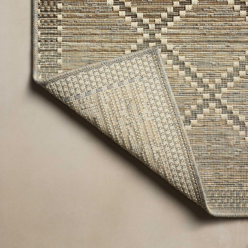 Loloi Saylor Stone and Ivory 6'3" x 9'2" Indoor/Outdoor Area Rug, , large