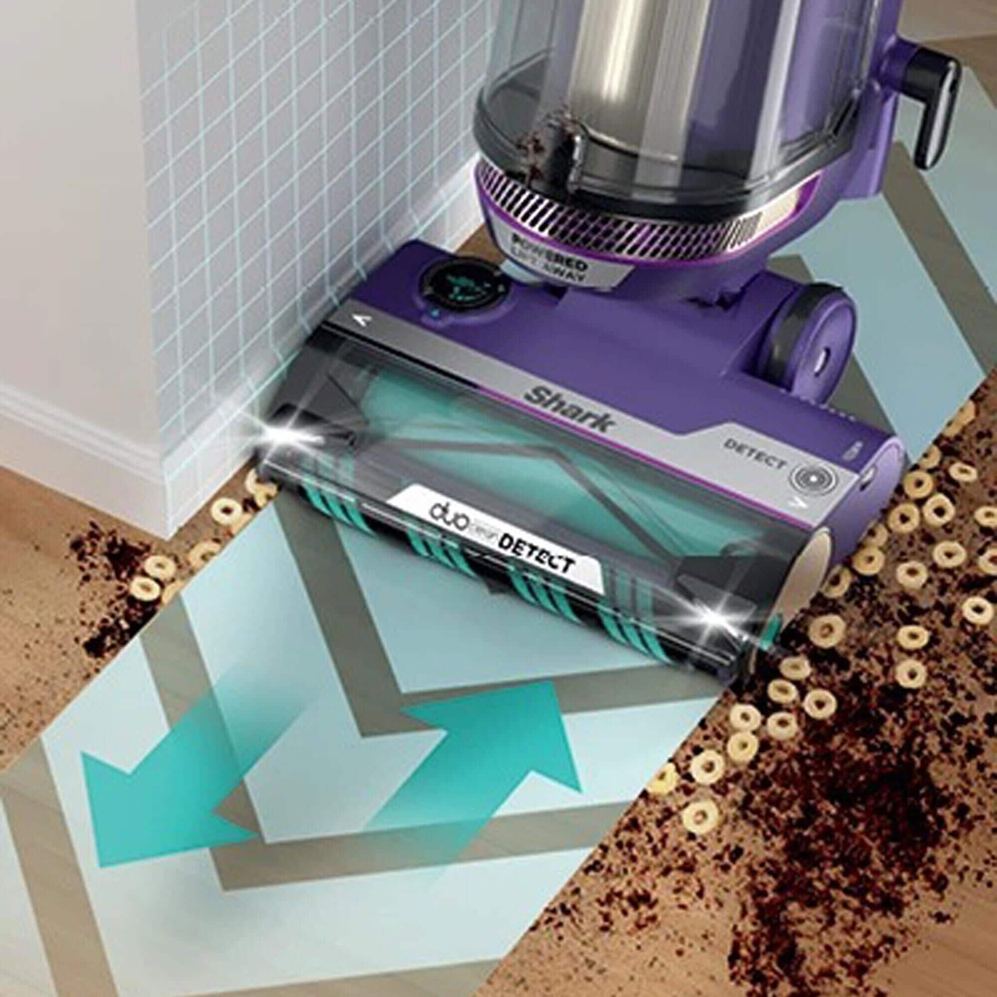 Shark DuoClean Detect Technology Upright Vacuum in Eggplant
