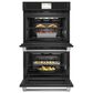 Cafe 2-Piece Kitchen Package with Matte Black 30" Smart Built-In Convection Double Wall Oven and Stainless Steel 36" Electric Cooktop, , large
