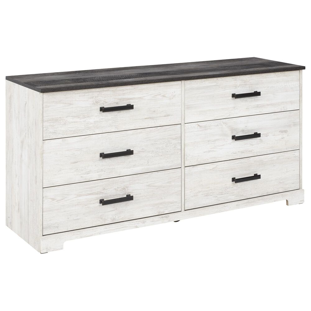 Ashley Shawburn 3-Piece Queen Bedroom Set in Whitewash and Charcoal Gray, , large