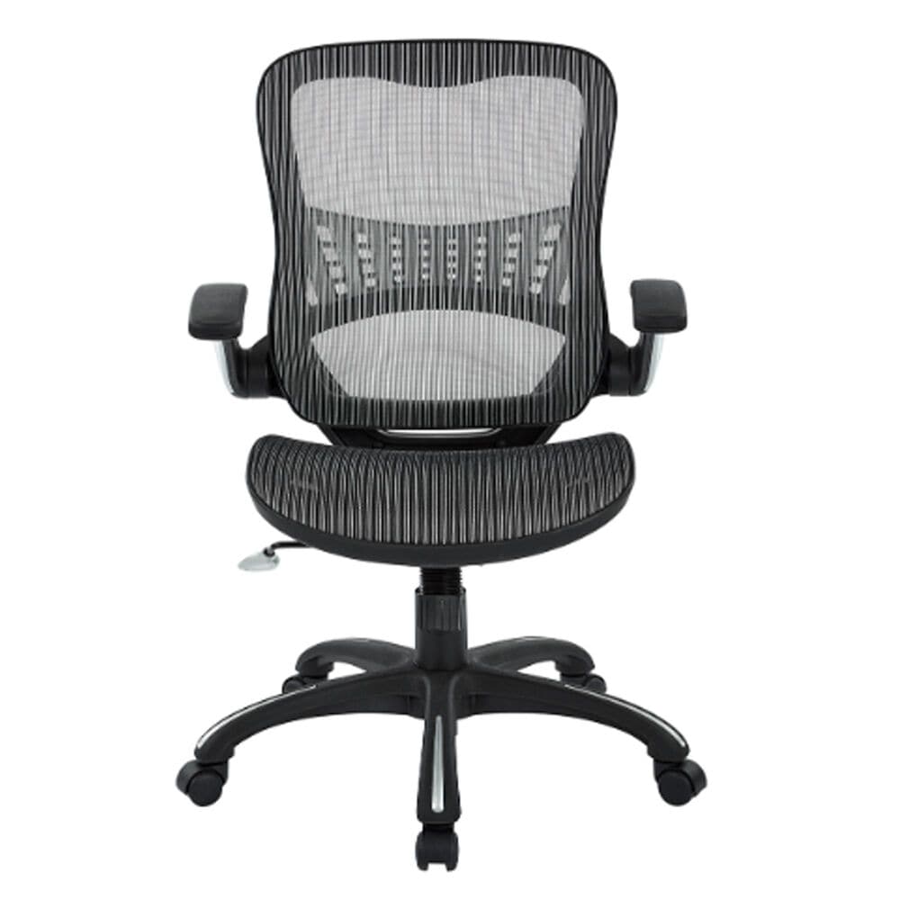 Valor Living Mesh Seat and Back Manager's Chair in Gray, , large