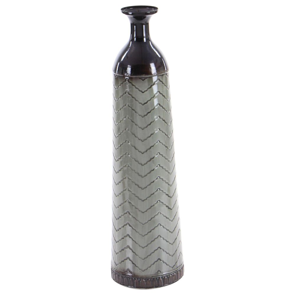 Maple and Jade Chevron Vase in Red, Grey and Yellow &#40;Set of 3&#41;, , large