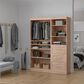 Bestar Pur 61" Closet Organizer in Rustic Brown, , large