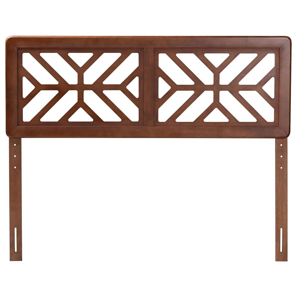 Baxton Studio Kalare Full Headboard in Walnut Brown, , large