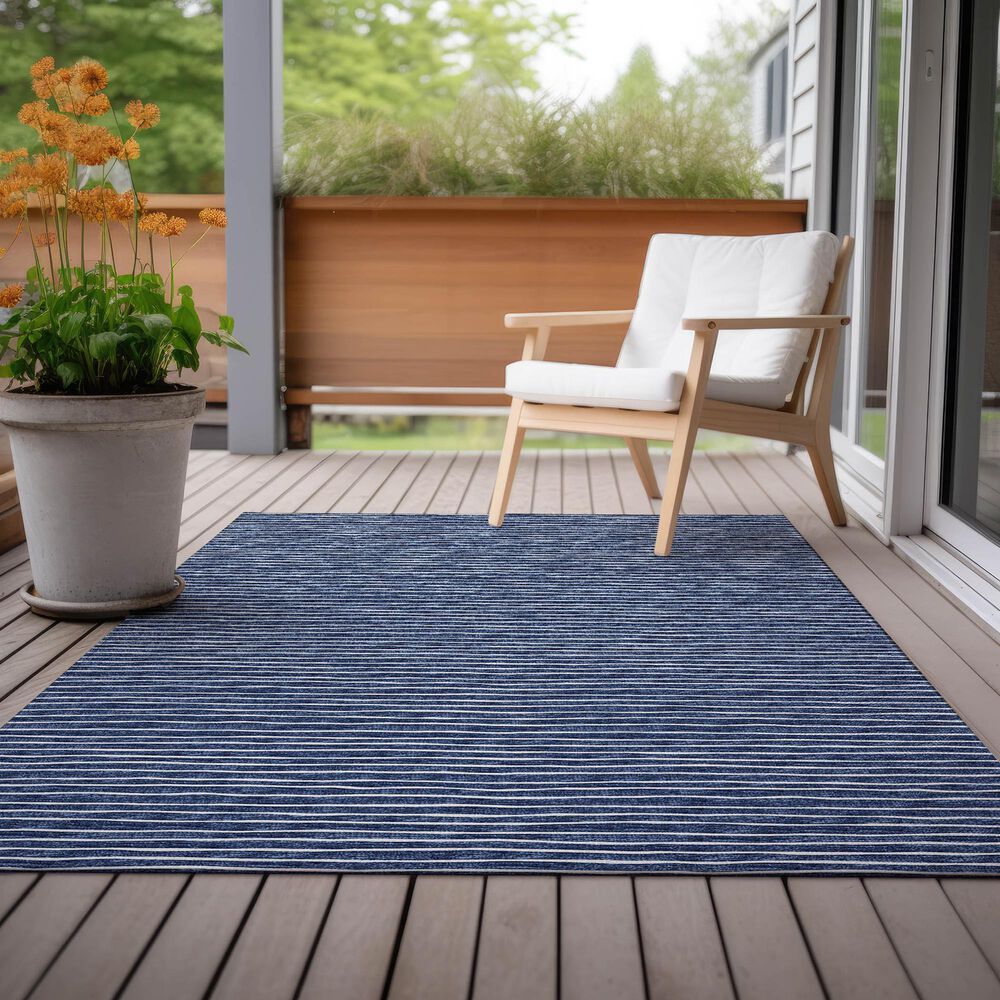 Dalyn Rug Company Laidley 5' x 7'6" Navy Indoor/Outdoor Area Rug, , large