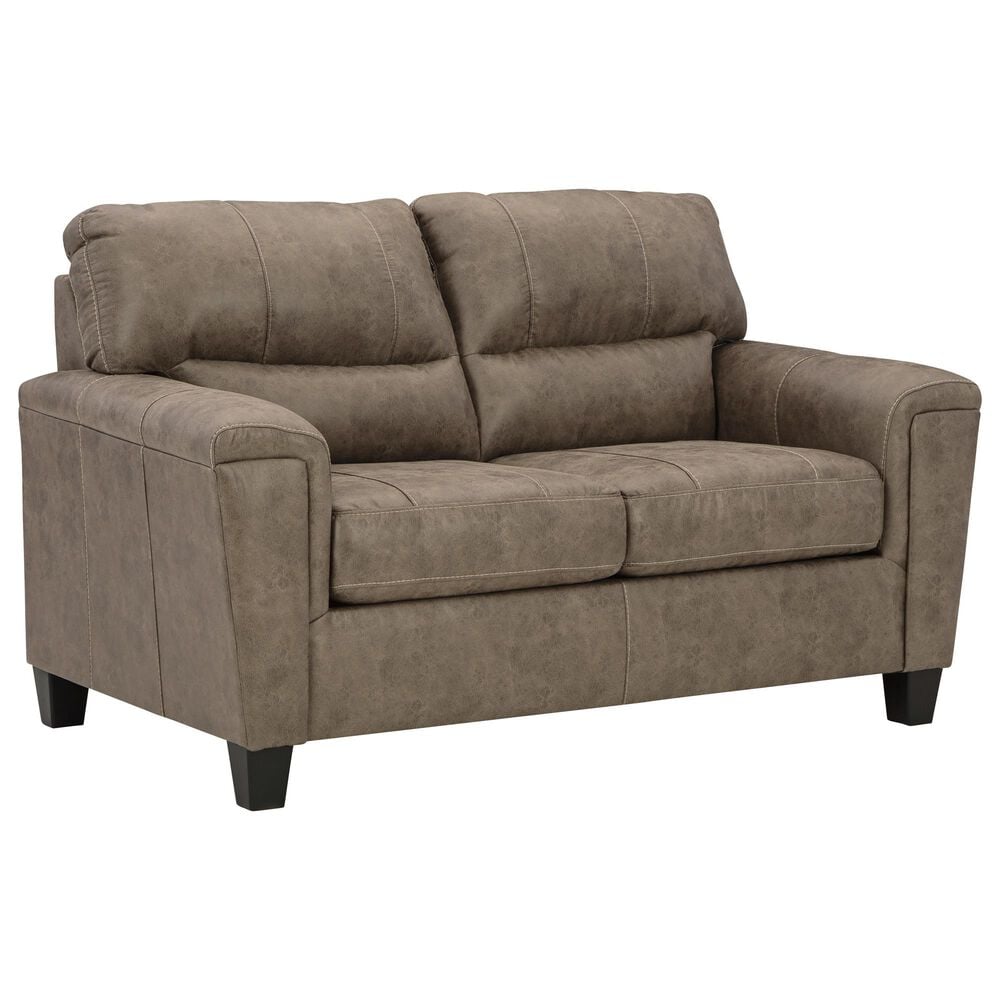 Ashley Navi Stationary Sofa and Loveseat Set in Fossil, , large