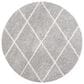 Safavieh Parma Shag PMA515G 5"3" Round Grey and Cream Area Rug, , large