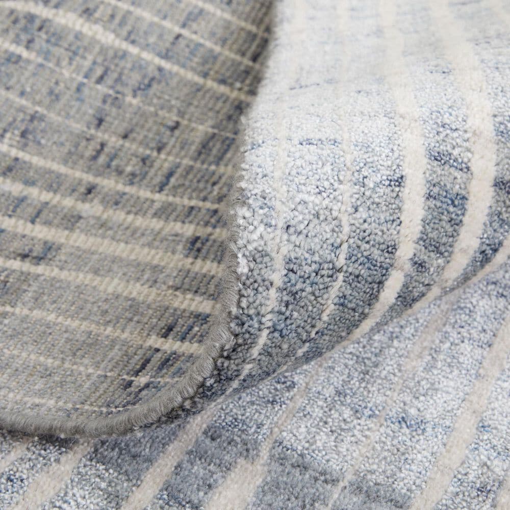 Feizy Eastfield Striped 3&#39; x 5&#39; Blue and Beige Area Rug, , large