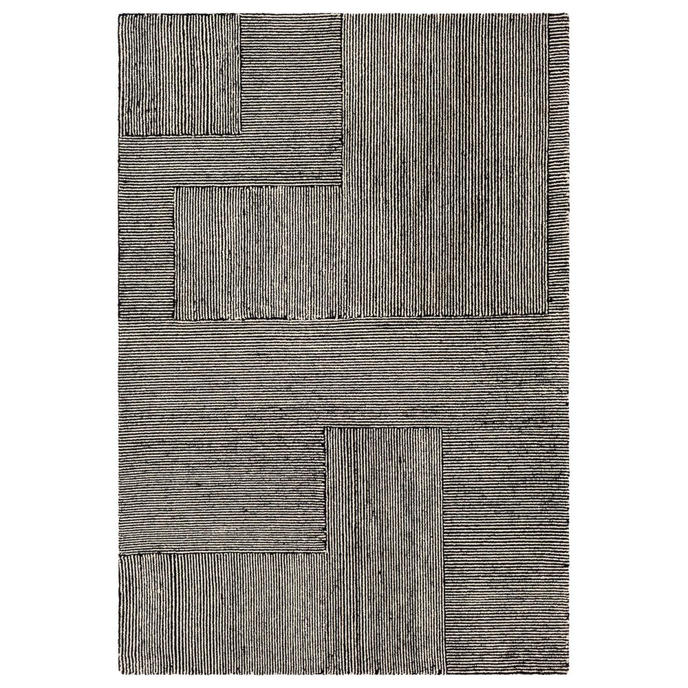 Surya Maroc 8" x 10" Black and Beige Area Rug, , large