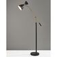 Adesso Oscar Adjustable Floor Lamp in Black and Antique Brass, , large