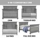 Oxford Baby Weston 4-In-1 Convertible Crib in Dusk Gray, , large