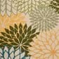 Nourison Aloha Floral 5"3" x 7"5" Green and Multicolor Indoor/Outdoor Area Rug, , large
