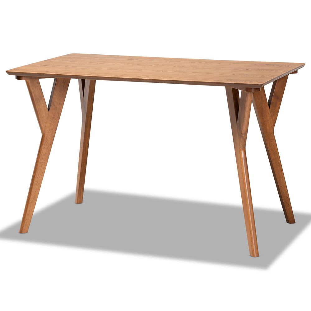 Baxton Studio Sahar Dining Table in Walnut Brown - Table Only, , large