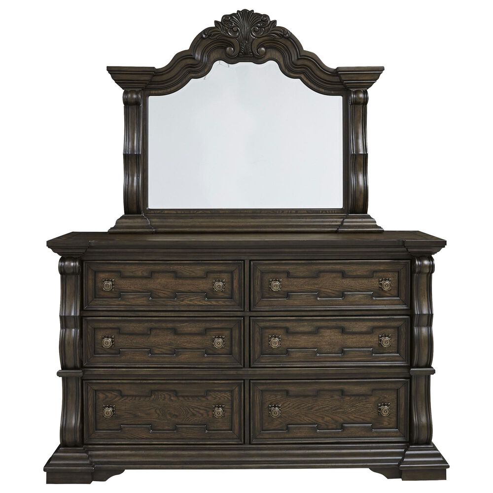 Millenium Maylee Dresser and Mirror in Dark Brown, , large