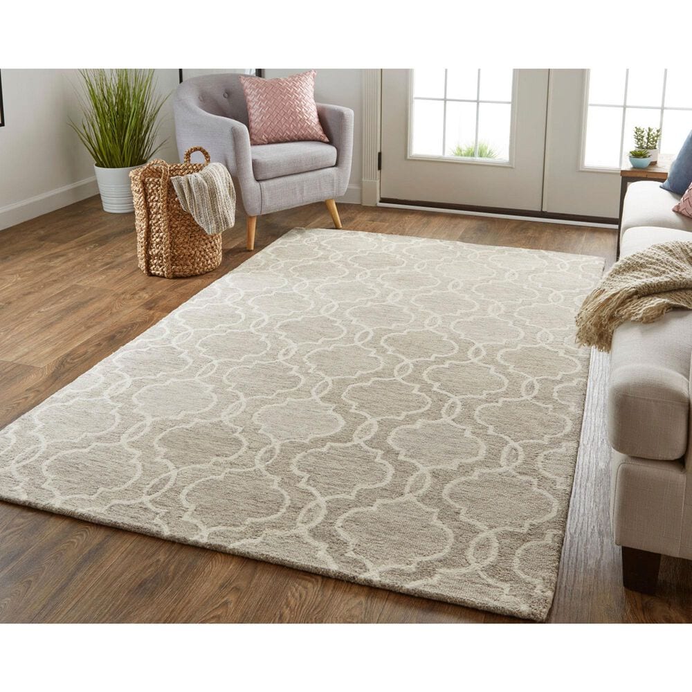 Feizy Belfort Light Gray 12&#39; x 15&#39; Area Rug, , large