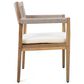 Hearth and Haven 5-Piece Outdoor Dining Set with Cream Cushion in Light Teak, , large
