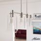 Hunter Lochmeade 4-Light Linear Chandelier in Brushed Nickel, , large