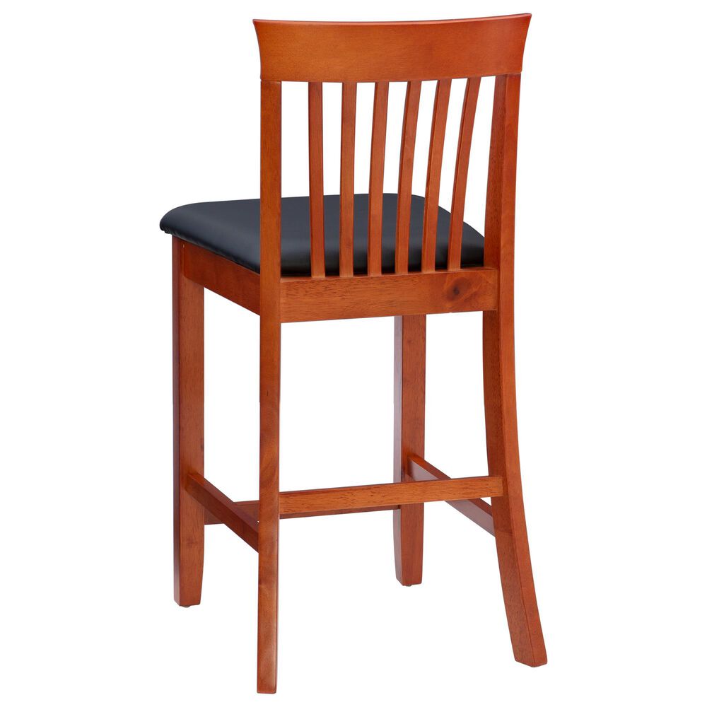Linon Home Decor Torino Craftsman Counter Stool in Dark Cherry, , large
