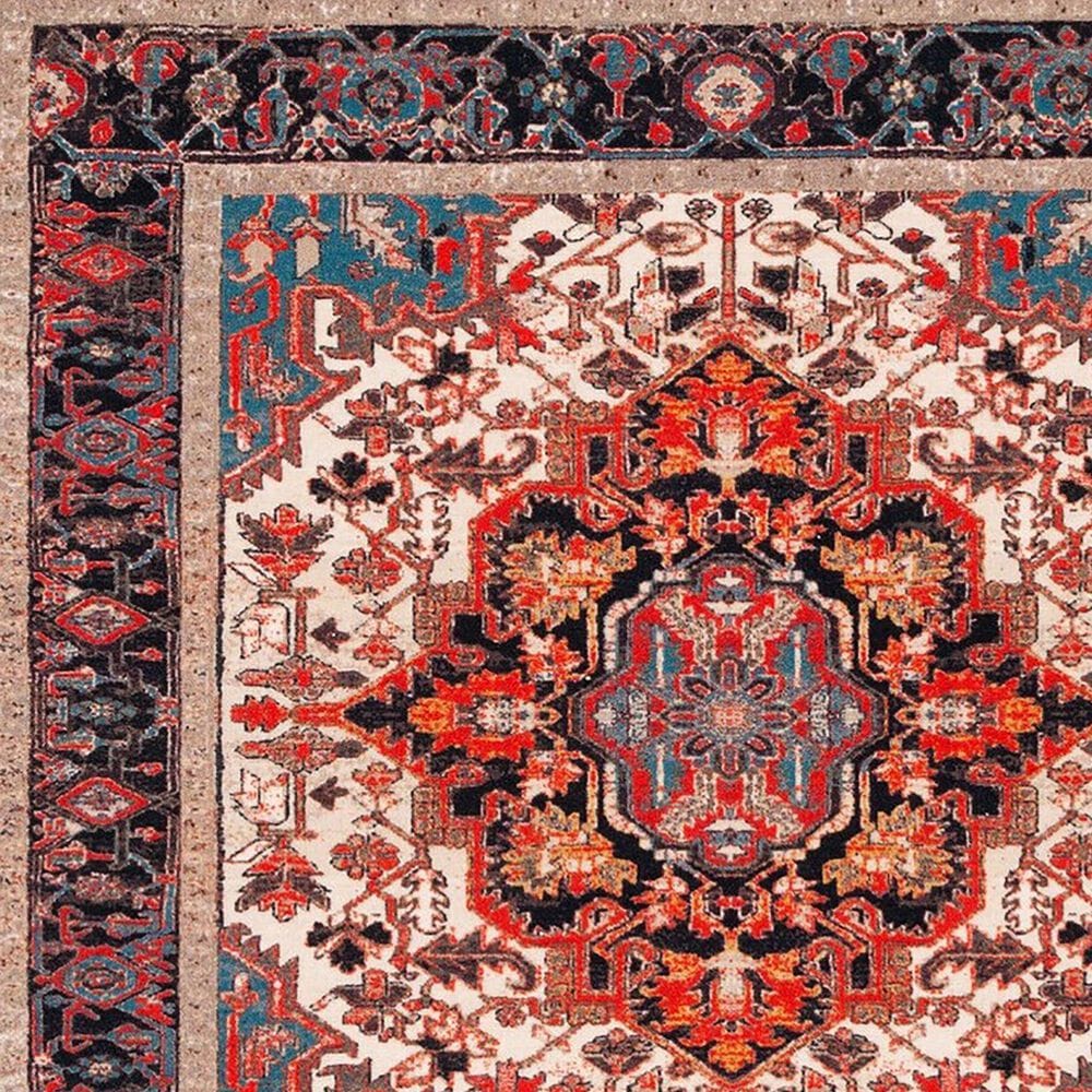 Safavieh Riviera 2&#39;2&quot; x 9&#39; Ivory and Blue Runner, , large