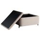 Lifestyle Solutions Kona Large Storage Ottoman in Taupe, , large