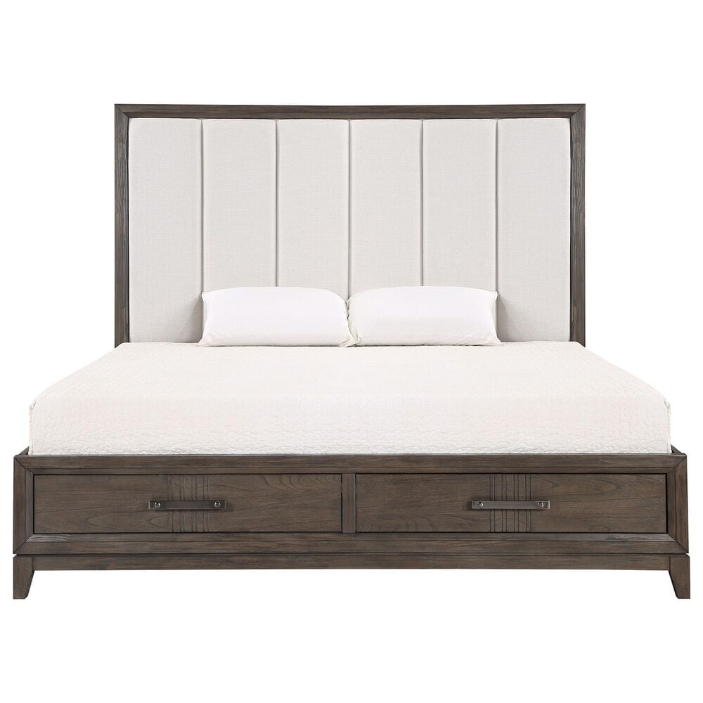 New Heritage Design Landon 3-Piece Queen Bedroom Set with Two Nightstands in Walnut, , large