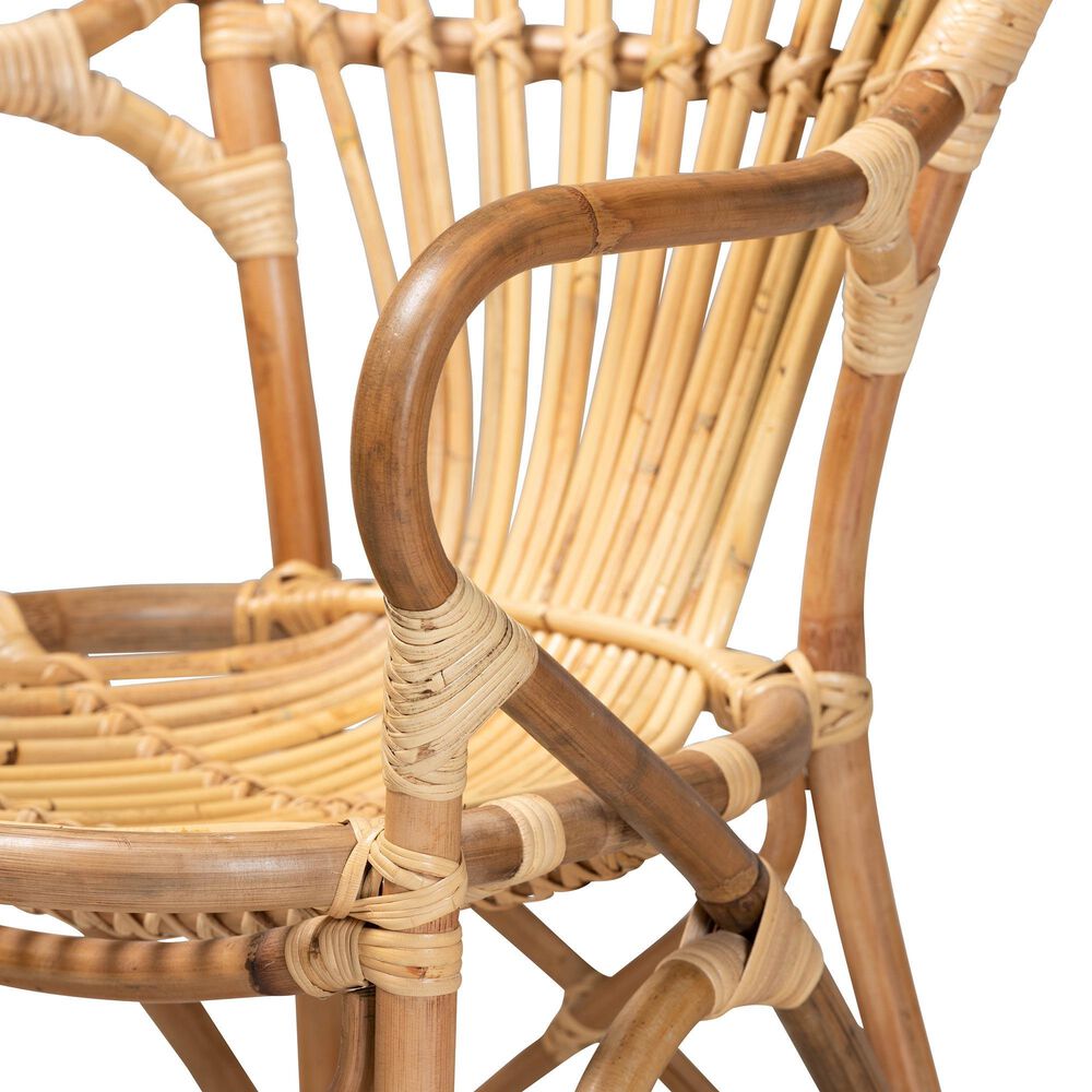 Baxton Studio Sheraton Arm Chair in Natural, , large