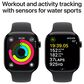 Apple Watch Series 10 GPS + Cellular 46mm Jet Black Aluminum Case with Black Sport Band - M/L, , large