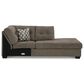 Ashley Mahoney 2-Piece Right Facing Sectional with Chaise in Chocolate, , large