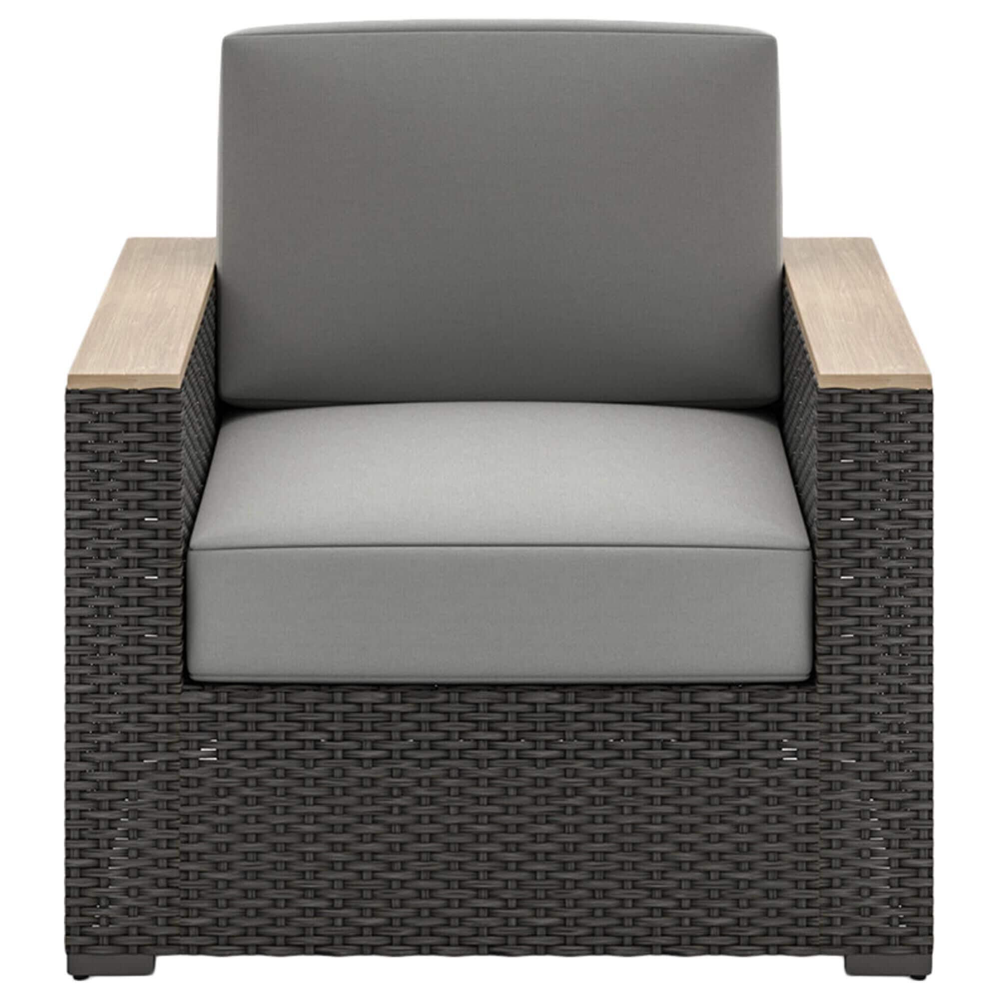 Homestyles Boca Raton Patio Arm Chair in Brown NFM