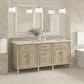James Martin Vanities Lorelai 72" Double Vanity in Whitewashed Oak with 3 cm Eternal Jasmine Pearl Quartz Top, , large