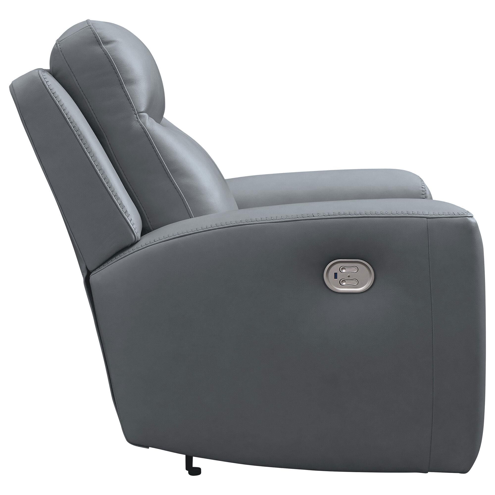 Ashley Mindanao Power Recliner in Steel