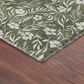 Dalyn Rug Company Soft Essentials Floral Olive 8" Round Indoor/Outdoor Area Rug, , large