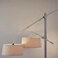 Adesso Manhattan 2-Arm Arc Lamp in Brushed Steel, , large