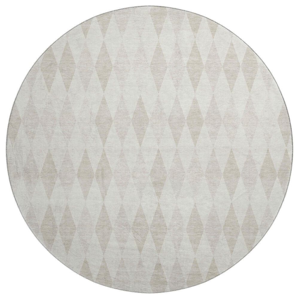 Dalyn Rug Company The Reserve TR2 Ivory 8" Round Indoor/Outdoor Area Rug, , large