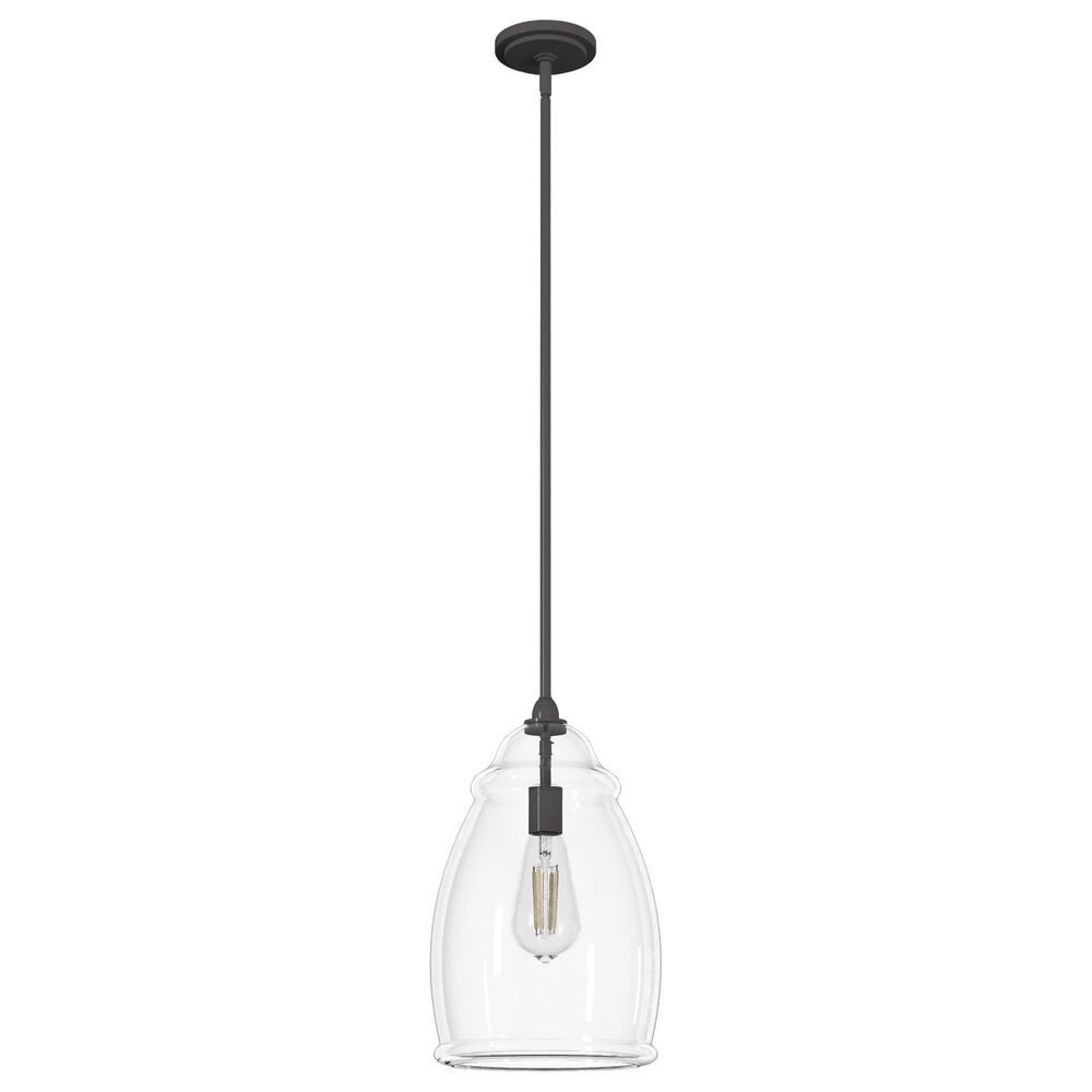 Hunter Dunshire 10.5" 1-Light Medium Pendant with Clear Shade in Noble Bronze, , large