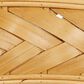 Maple and Jade 36" Round Rattan Tribal Handmade Intricately Weaved Wall Mirror in Light Brown, , large