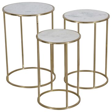 Waltham Global Archive Nesting Tables in Riviera Gold (Set of 3), , large