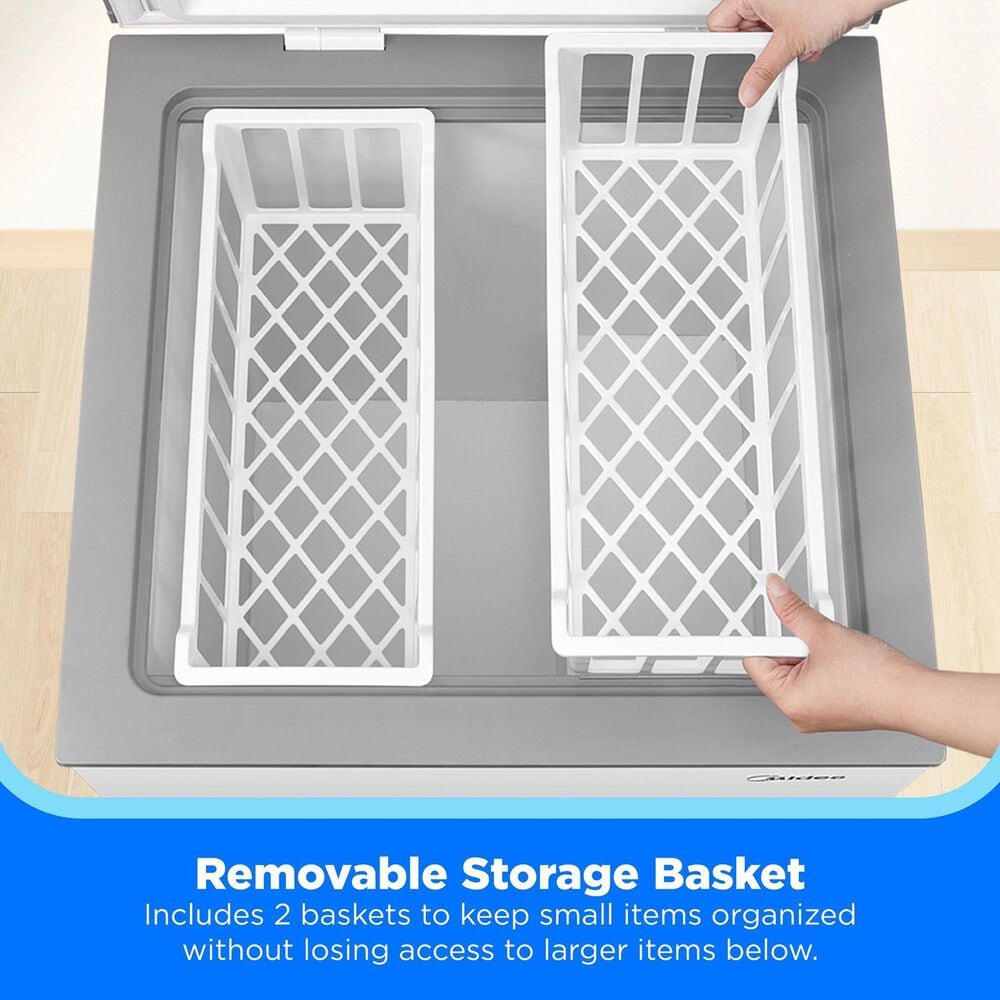 Midea 5.1 Cu. Ft. Garage-Ready Convertible Chest Freezer in White, , large