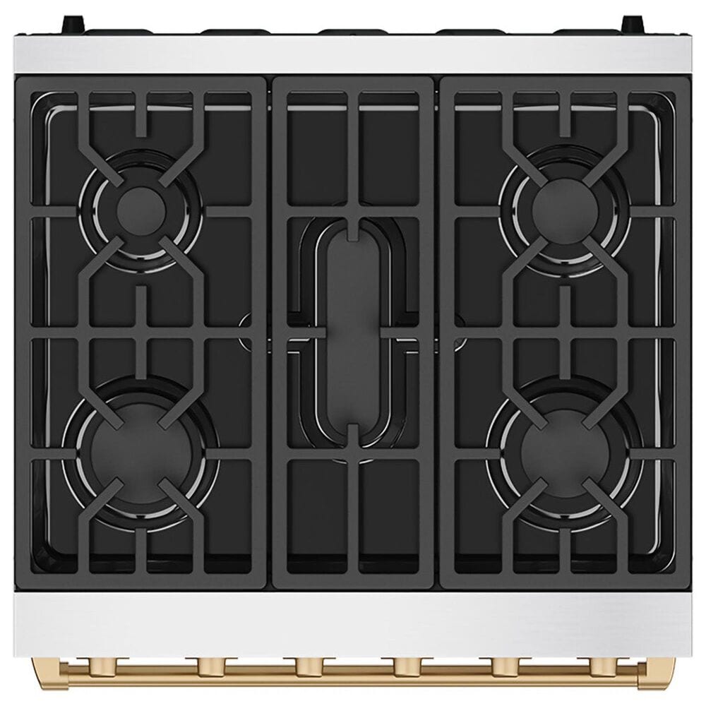 Thor Kitchen Gordon Ramsay 4.6 Cu. Ft. Professional Liquid Propane Range with Bronze Handle Kit in Stainless Steel, , large