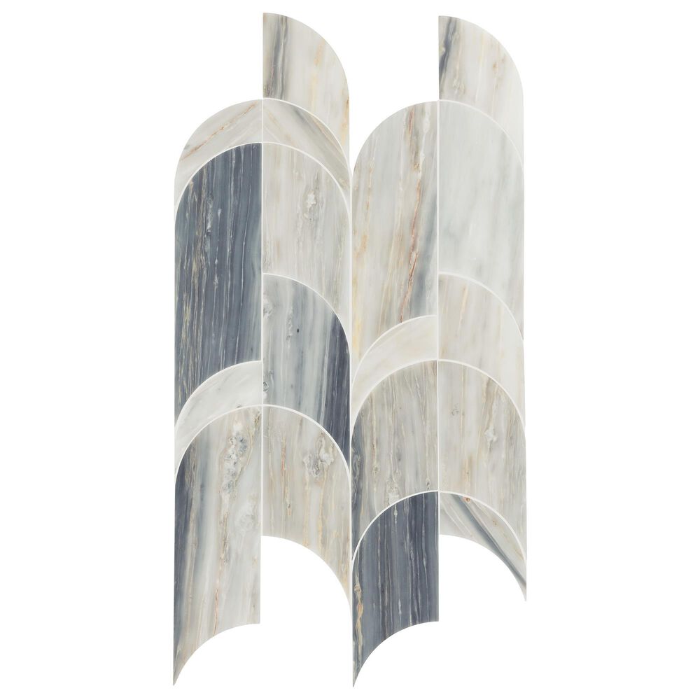 Dal-Tile Gamma Azure 8&quot; X 19&quot; ARCHWAY Natural Stone Mosaic Sheet, , large