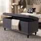 Baxton Studio Kaylee Storage Ottoman Bench in Dark Grey, , large