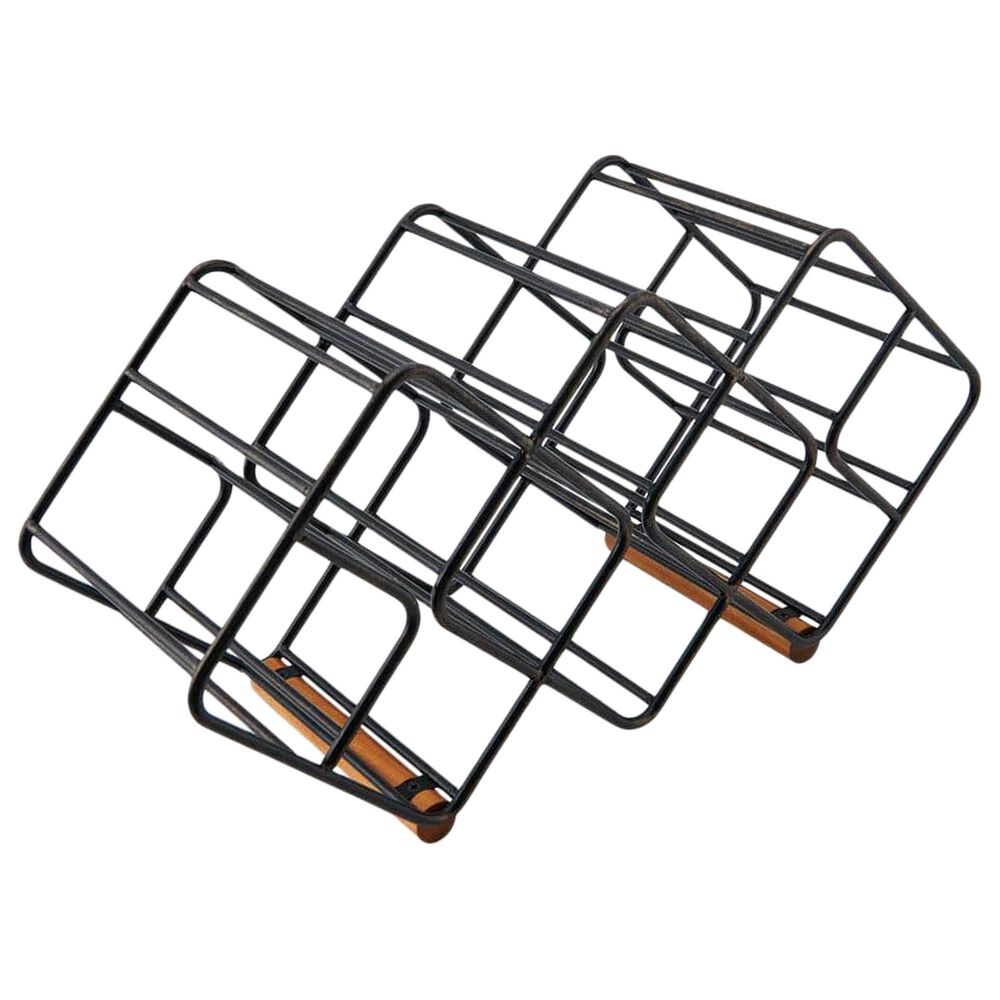 Lifetime Brands Stackable 12-Bottle Wine Rack in Black, , large