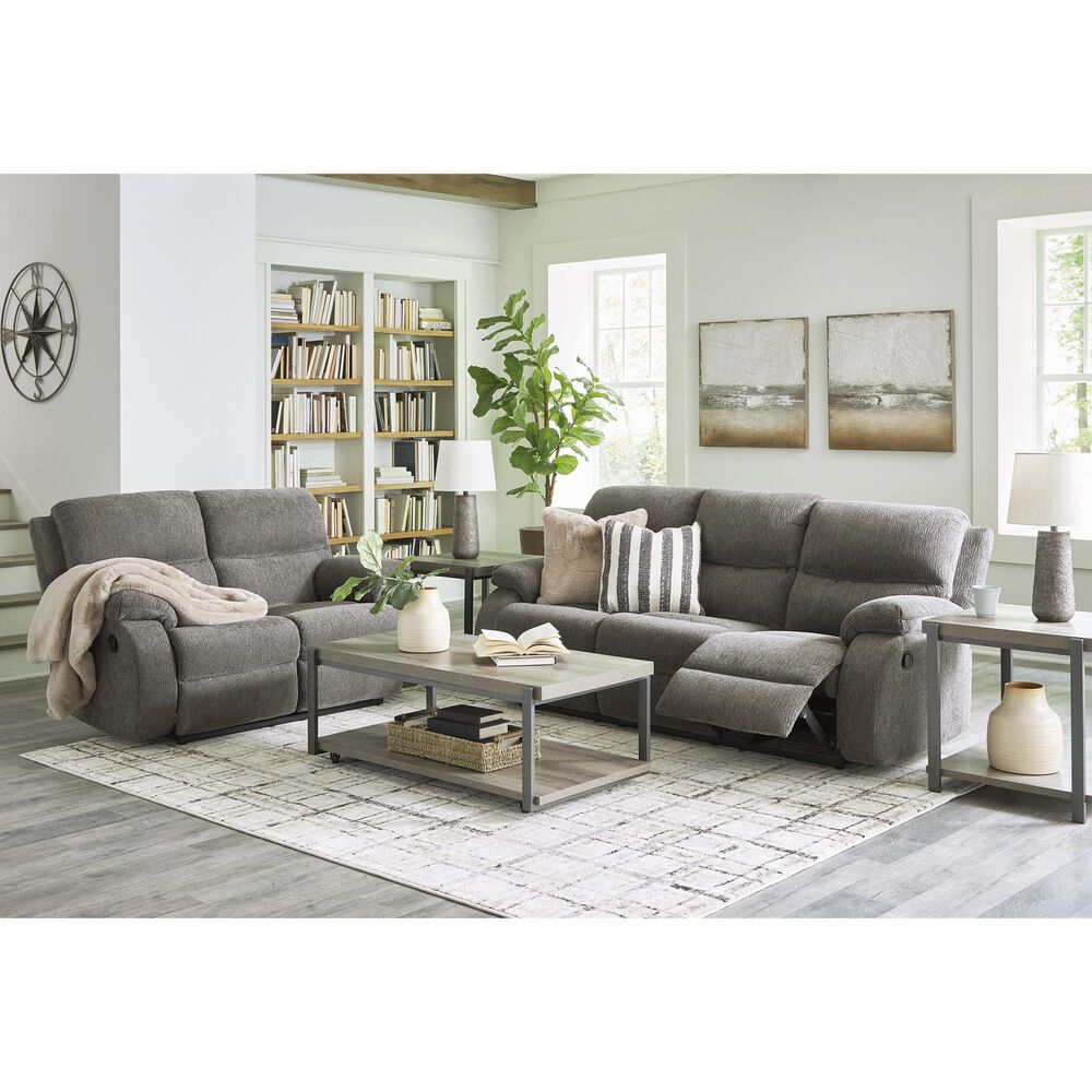 Ashley Scranto Manual Reclining Sofa in Brindle, , large